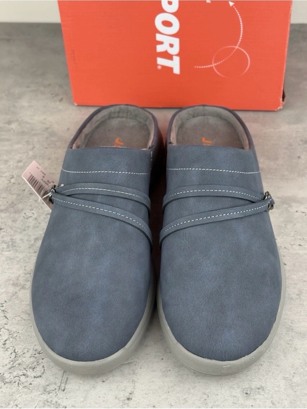 JSport Womens Slip On Gina Mule Shoes Clogs Comfort (Navy)‎ Sz 8 New - Picture 3 of 5